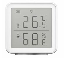 iQtech SmartLife TH01 bílá / Wi-Fi Senzor teploty a vlhkosti / displej