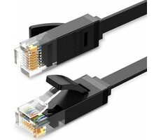 UGREEN Ethernet plochý kabel RJ45 UTP 0.5m černá