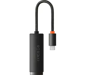 Baseus WKQX000301 Lite Series Síťový adaptér USB-C (M) - RJ45 (F) černá / 1000Mbps