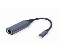 Gembird A-USB3C-LAN-01 Adaptér USB-C - LAN šedá 
