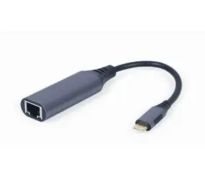Gembird A-USB3C-LAN-01 Adaptér USB-C - LAN šedá 