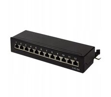 LogiLink NP0019B černá / Patch panel / 12x RJ45 / CAT6
