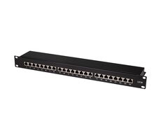 LogiLink NP0061 černá / Patch panel / 24x RJ45 / CAT6a