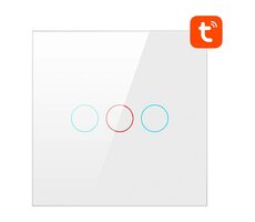 Avatto LZTS02-EU-W3 bílá / Chytrý vypínač / 3 kanály / ZigBee