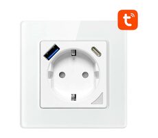 Avatto N-WOT10-USB-W bílá / Chytrá zásuvka / USB-A & USB-C / 3680W / WiFi