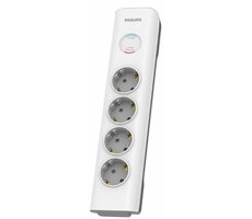 Philips SPN7040WA/58 bílá / Přepěťová ochrana / 4 zásuvky / 2m