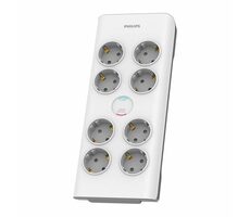 Philips SPN7080WA/58 bílá / Přepěťová ochrana / Schuko / 8 zásuvek / 2m