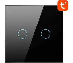 Avatto TS02-EU-B2 černá / Duální dotykový spínač / Wi-Fi / Tuya 