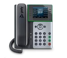 Poly Edge E320 stříbrná / IP Telefon / 32 linek / 3.5" displej / 2x RJ-45 / PoE / Bluetooth / NFC