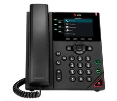 Poly VVX 350 černá / IP Telefon / 6 linek / 3.5" displej / 2x RJ-45 / PoE