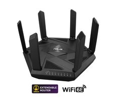 ASUS RT-AXE7800 / WiFi Router AXE7800 / 2.4GHz 574 Mbps / 5GHz 4804 Mbps / 6GHz 2402 Mbps / WAN + 4x LAN / USB 3.2