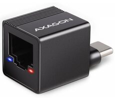 AXAGON ADE-MINIC USB-C 3.2 Gen 1 - Gigabit Ethernet MINI síťová karta, Realtek 8153, auto instal, černá