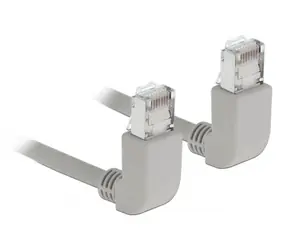 DeLock Patch Kabel RJ-45 (M) - RJ-45 (M) pravoúhlý S/FTP Cat.6A 0.5m šedá
