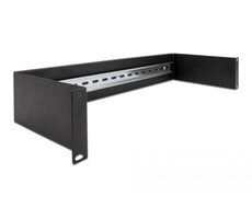 DeLock 2U Kolejnicový panel 19" černá
