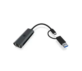 Icy Box IB-LAN301-C3 černá / USB Síťový adaptér / 2.5GLAN / USB 3.2 Gen 1