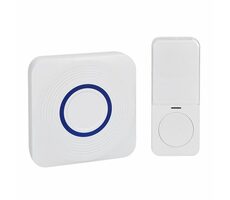 Solight bezdrátový zvonek bílá / bateriový + USB / 200m / learning code