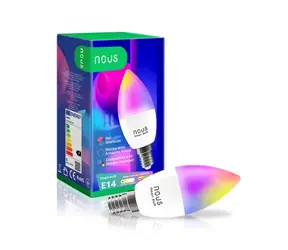 Nous P4 / Chytrá žárovka / E14 / 380 lm / RGB / WiFi