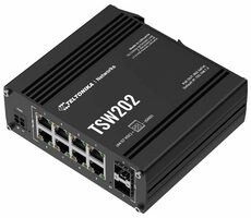 Teltonika TSW202 / 8x LAN 10/100/1000 / Industriální switch / 2x SFP / PoE 240W / IP30
