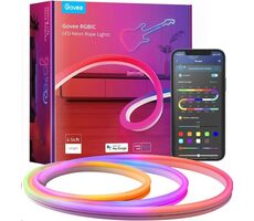 Govee Neon SMART ohebný LED pásek - RGBIC - 2m / LED pásek / 36W / 345lm / BT / WiFi / RGBIC