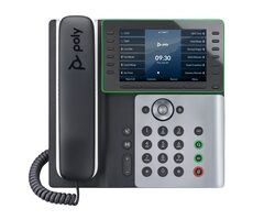 Poly Edge E550 černá / IP Telefon / 48 linek / 5" displej / BT / USB-C / WiFi / 2x RJ-45 / PoE