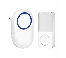 Solight 1L78 bezdrátový zvonek bílá / do zásuvky / 200m dosah / learning code 
