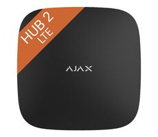 AJAX Hub 2 4G (8EU/ECG) ASP black (38240) /  Centrální ovládací panel / Ethernet + 2x GSM SIM / LTE