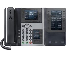 Poly Edge E450 černá / IP Telefon / displej / 1x USB 2.0 Type-C / 2x LAN