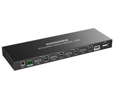 PremiumCord 4K@60Hz HDMI2.0 KVM switch 4:1 s dálkovým ovladačem