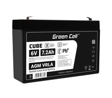 Green Cell baterie AGM VRLA 6V 7.2Ah
