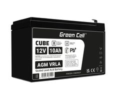 Green Cell bezpečnostní bezúdržbová baterie AGM VRLA 12V 10Ah / pro UPS jednotky