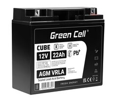 Green Cell bezúdržbová baterie AGM VRLA 12V 22Ah / pro lodě | invalidní vozíky | hračky a koloběžky