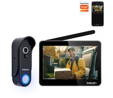 EVOLVEO  DoorPhone W7 / Sada domácího bezdrátového videotelefonu s WiFi / monitor černá