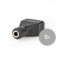Nedis CCTV Security Connector černo-zelená / 3cestná svorkovnice / 3.5mm Jack Zásuvka / Zásuvka