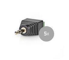 Nedis CCTV Security Connector černo-zelená / 3cestná svorkovnice / 3.5 mm Jack Zástrčka / Zástrčka