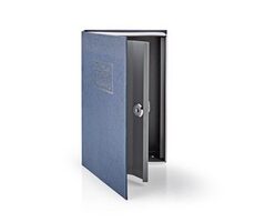 Nedis Trezor modro-stříbrná / Book Safe / Zámek / Vnitřní / Střední / Vnitřní objem: 1.6 l / 2x klíč