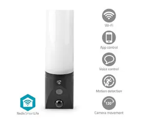 Nedis WIFICOL20BK / Chytrá venkovní kamera / Wi-Fi / SmartLif / Full HD 1080p / IP65 / microSD 
