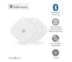 Nedis SmartLife Key Finder s podporou Apple Find My App 3 ks bílá / 3x CR2032 baterie / Bluetooth 5.1 