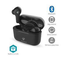 Nedis Plně bezdrátová sluchátka / Hybrid (ENC + ANC) / Bluetooth / Ovládání dotykem 