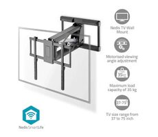 Nedis SmartLife Monotizovaný TV držák / 37 - 75" / Maximální hmotnost obrazovky: 35 kg / Otočný 