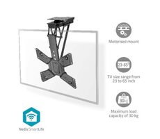 Nedis SmartLife Motorizovaný stropní držák TV / 23 - 65" / Maximální hmotnost obrazovky: 30 kg / Otočný / Naklápěcí 