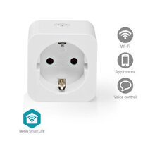 Nedis SmartLife Chytrá Zásuvka bílá / Wi-Fi / IP21 / Měřič výkonu / 3680 W / Android & iOS 