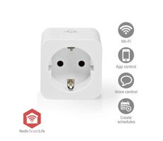 Nedis SmartLife Chytrá Zásuvka bílá / Zigbee 3.0 / IP21 / Měřič výkonu / 3680 W / Android & iOS 