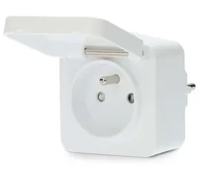 Nedis SmartLife Chytrá Zásuvka bílá / Wi-Fi / IP44 / Měřič výkonu / 3680 W / Android & iOS