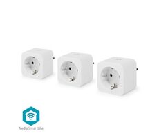 Nedis SmartLife Chytrá Zásuvka bílá / Wi-Fi / IP21 / Měřič výkonu / 3680 W / Android & iOS / 2ks 