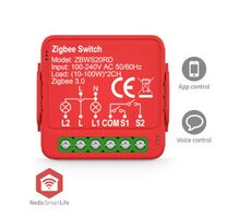 Nedis SmartLife Spínač / Zigbee 3.0 / 2x100 W / Připojení terminálu / Aplikace ke stažení pro: Android & iOS