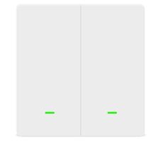 EVOLVEO WiFi Dual Switch Chytrý vypínač pro ovládání osvětlení bílá / Dvě tlačítka / IP44 / Smart Life (Tuya) / 10A
