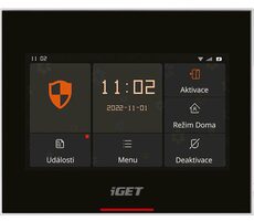 Rozbaleno - iGET HOME X5 / Bezdrátový zabezpečovací systém / 4.3" IPS / WiFi / GSM  / rozbaleno