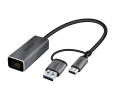 YENKEE YTC 013 USB C na RJ-45 Ethernet / Adaptér USB-C (M) - Ethernet (F) / 1000 Mb/s / 15 cm