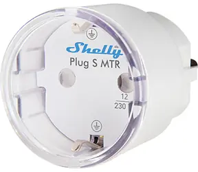 Shelly Plug S MTR Gen3 Chytrá zásuvka s měřením spotřeby bílá / Wi-Fi / BT / 12A / Schuko