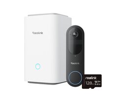 Reolink D340B bezpečnostní video zvonek + Hub 1 + 128GB microSD / 2048 x 2048 / IP65